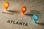 Map of Atlanta highlighting local neighborhoods for local SEO strategy